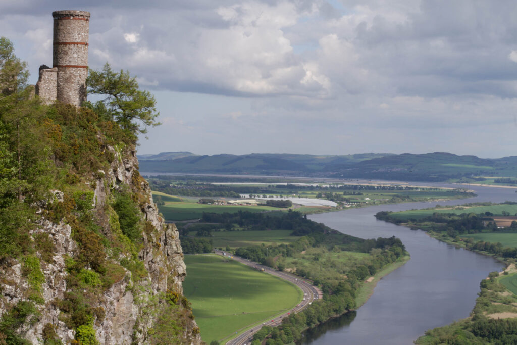 View from Kinnoull Hill in Perthshire. River Tay also below.